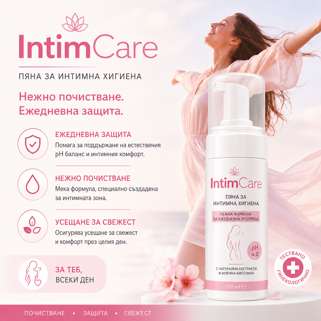 IntimCare Пяна за интимна хигиена