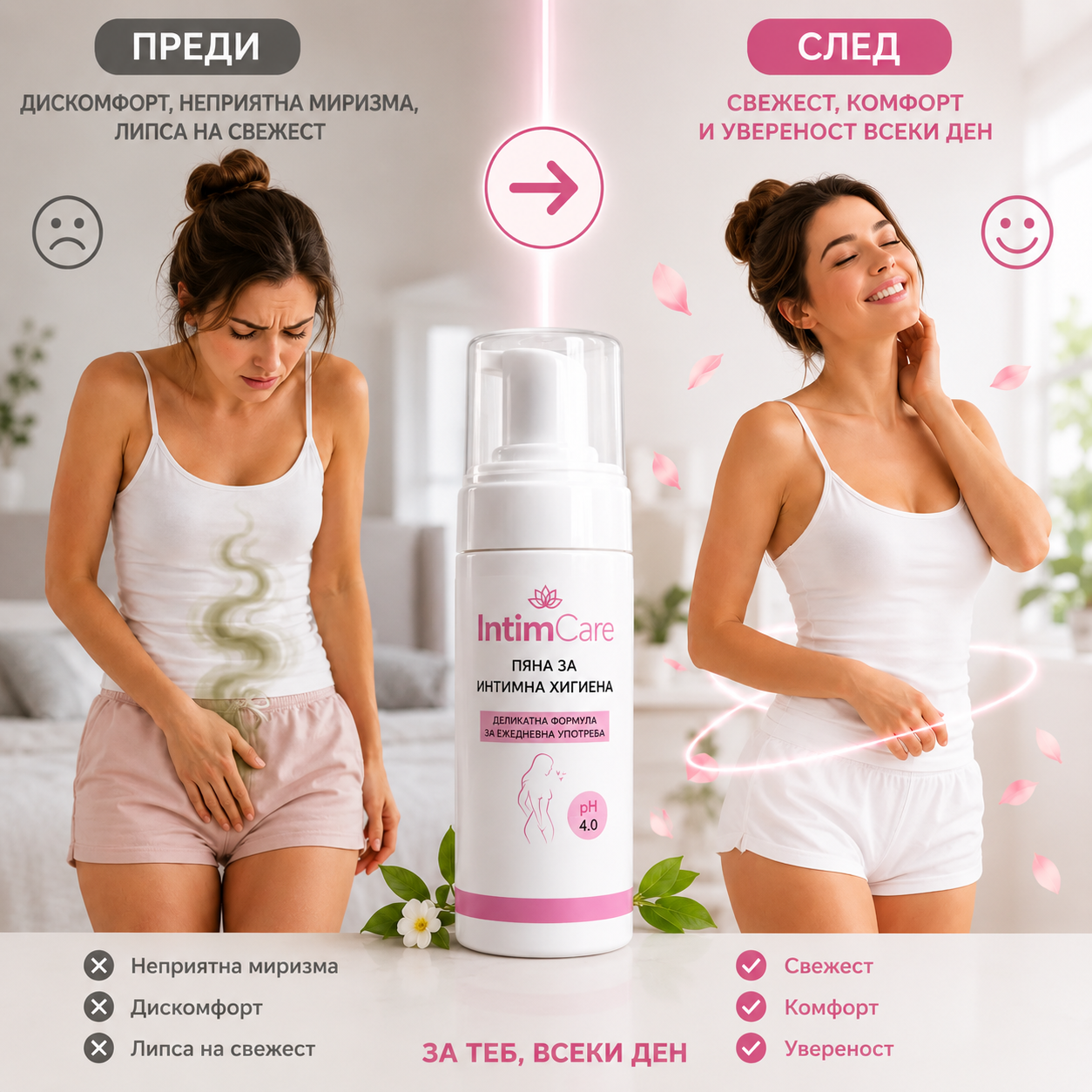 IntimCare Пяна за интимна хигиена