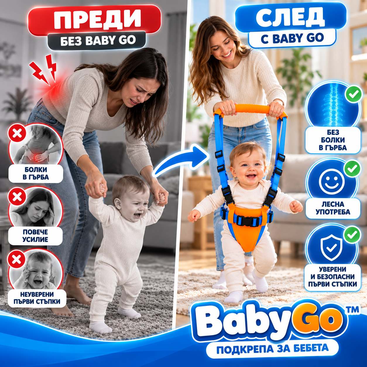 BabyGo Подкрепа за бебета