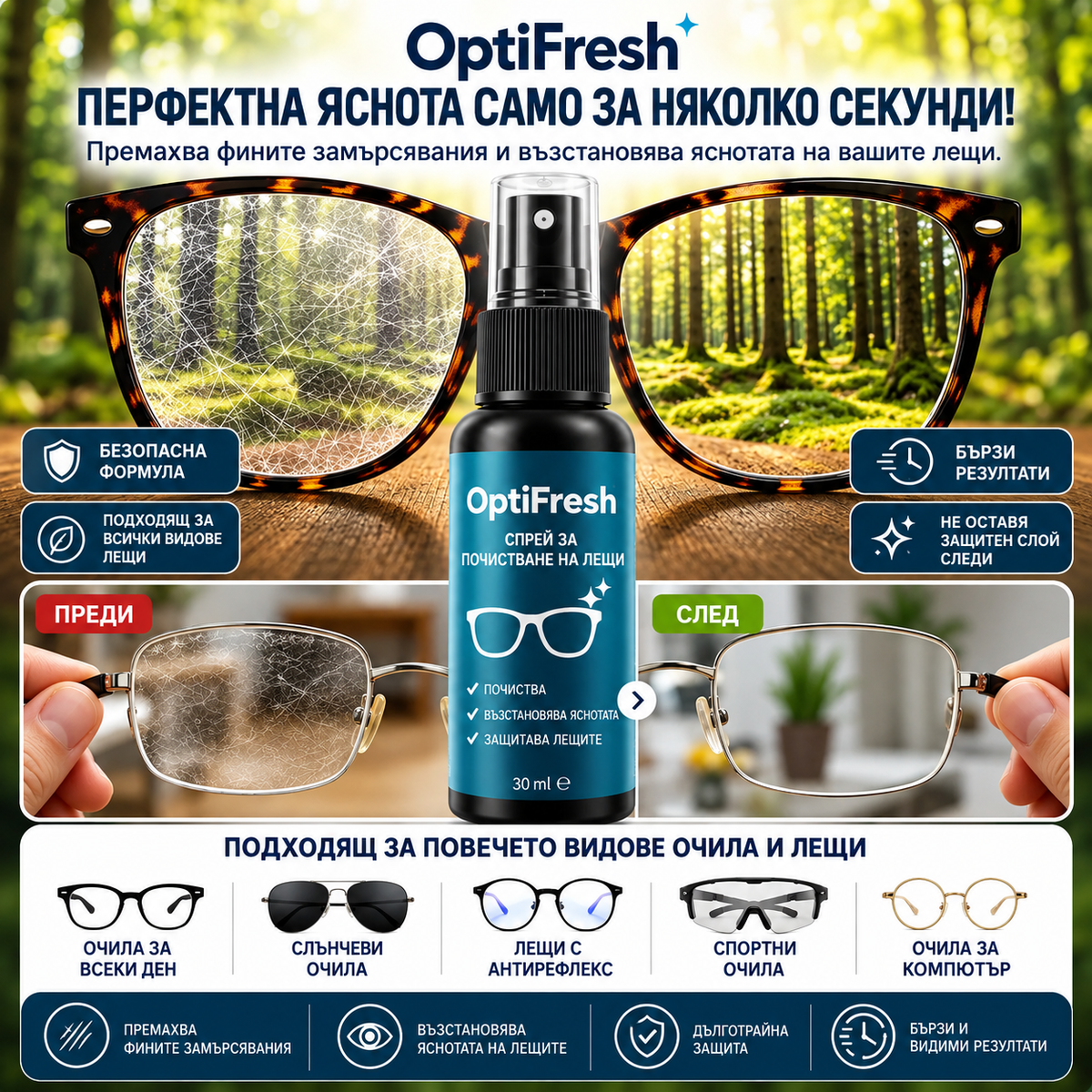 OptiFresh Спрей против драскотини по очилата