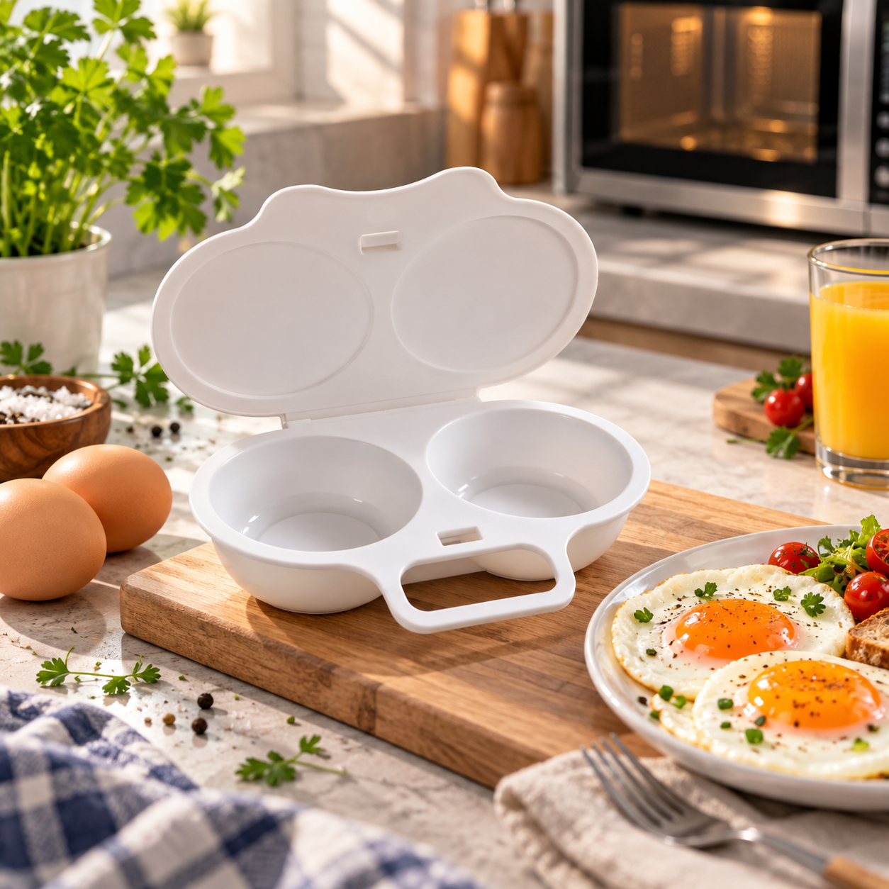 QuickEgg Уред за яйца в микровълнова фурна