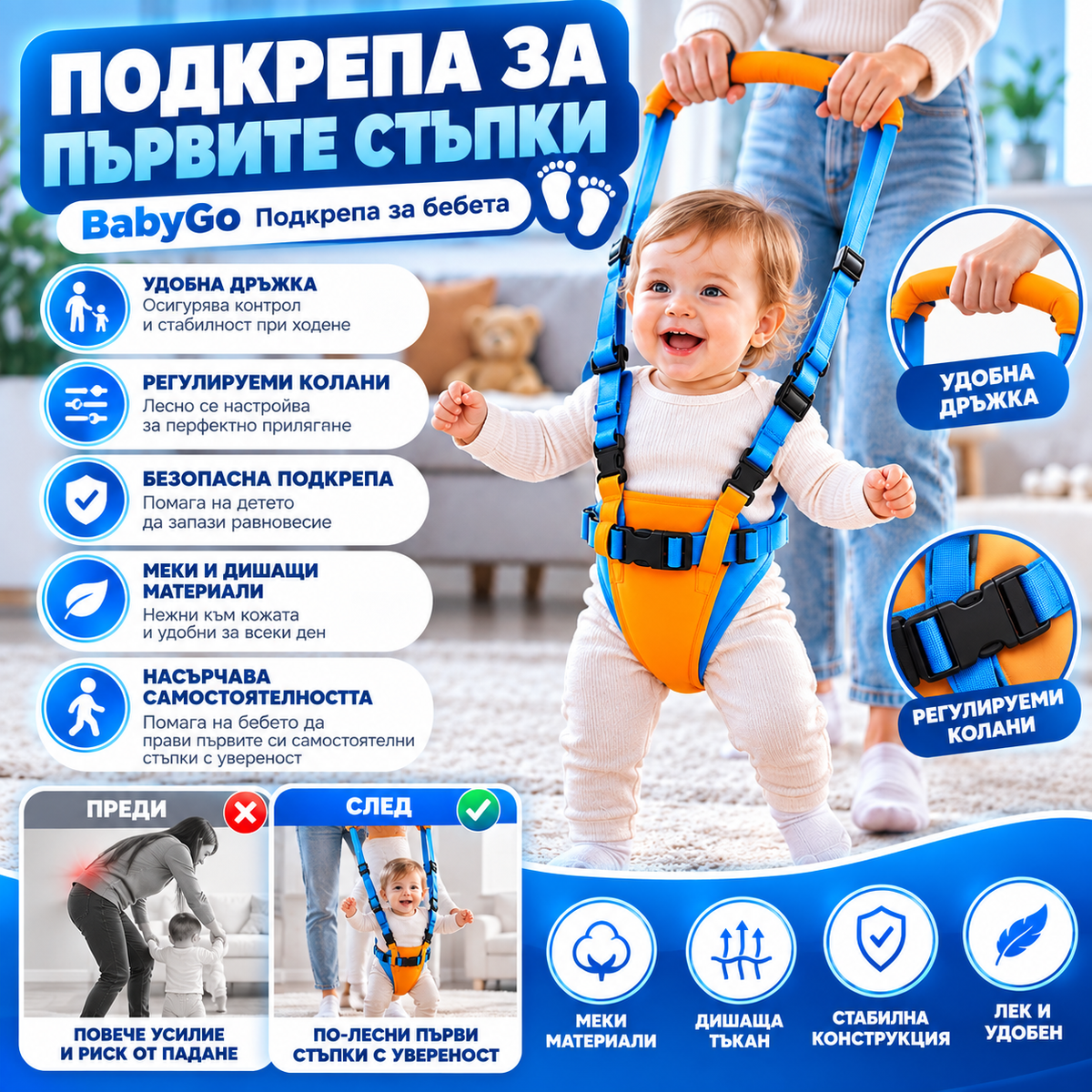 BabyGo Подкрепа за бебета